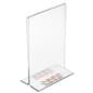 Acrylic Countertop Sign Holder, Custom Printed, T-Style, Bottom Insert - Clear