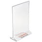 Acrylic Countertop Sign Holder, Custom Printed, T-Style - Clear