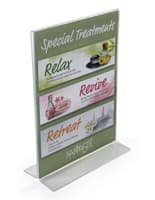 Vertical Menu Card Holder - 5" x 7" menu card holder