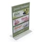 Acrylic Countertop Sign Holder, T-Style, Bottom Insert - Clear