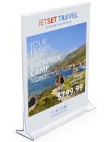 Economy Sign Holder: Vertical 8-1/2"w x 11"h Acrylic Frame sign frame