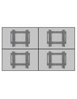 Video Wall Bracket 2x2 Configuration - Great for Commercial Use Video wall bracket 2x2 configuration with micro-adjustment