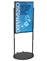 Black 24 x 36 Poster Stand with Wheels for Art Display Black 24 x 36 Poster Stand with Wheels, Portable