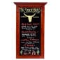14 x 32 Write-on Black Board for Wet Erase Pens, Wall Mounted - Red Mahogany