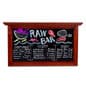34 x 17 Write-on Black Board for Wet Erase Pens, Wall Mounted - Red Mahogany