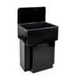 Cardboard Dump Bin for Floor, Removable Header - Black