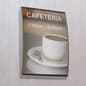 Curved Adhesive Wall Sign Holder, Snap-Out Lens
