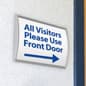 Curved Adhesive Wall Sign Holder, Snap-Out Lens