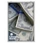 24 x 36 Poster Frame for Wall, Side Insert, 2 Hanging Clips - Silver