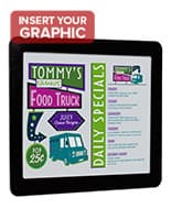 8.5x11 Takeout Menu Frame Captures Attention with a Strong Black Border Black 8.5x11 takeout menu frame