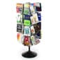 32-Pocket Wire Literature Floor Stand for Books, Adjustable Height, Rotating - Black