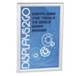 Sign Holder for Wall Mount or Tabletop, Snap Open Frame, PVC Lens