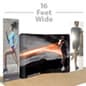 16' Trade Show Display w/ 3 Backdrops, Custom Graphics, Halogen Spotights, Portable