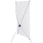 Banner Stand with Adjustable Width & Height - Silver