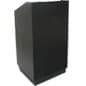 Podium for Floor with Open Back for Shelves, 2 Wheels - Black
