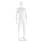 Male Mannequin with Base, Facial Features & Fully Formed Hands – Glossy White