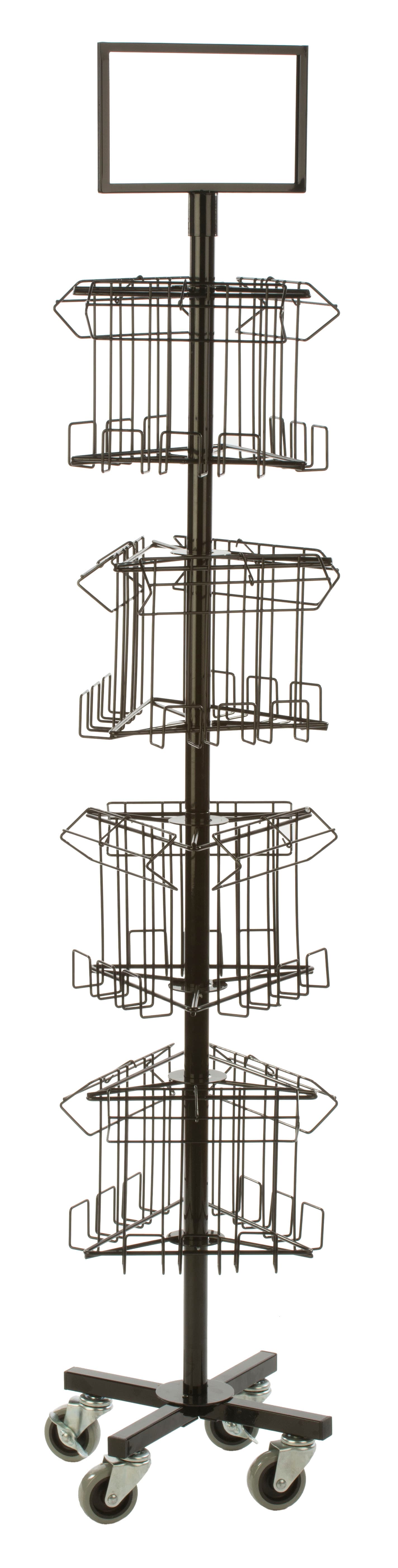 Rotating Carousel Display Freestanding Literature Carousel | Individually Rotating Tiers ...
