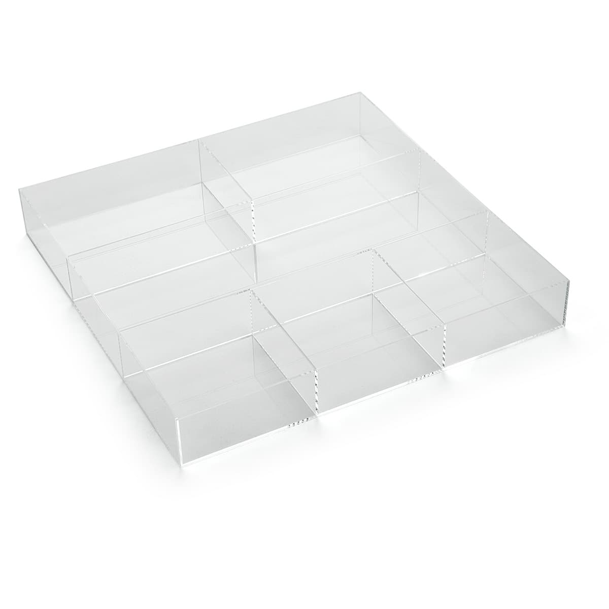 Acrylic Accessory Tray | 6 Sections in 3 Sizes | Displays2Go