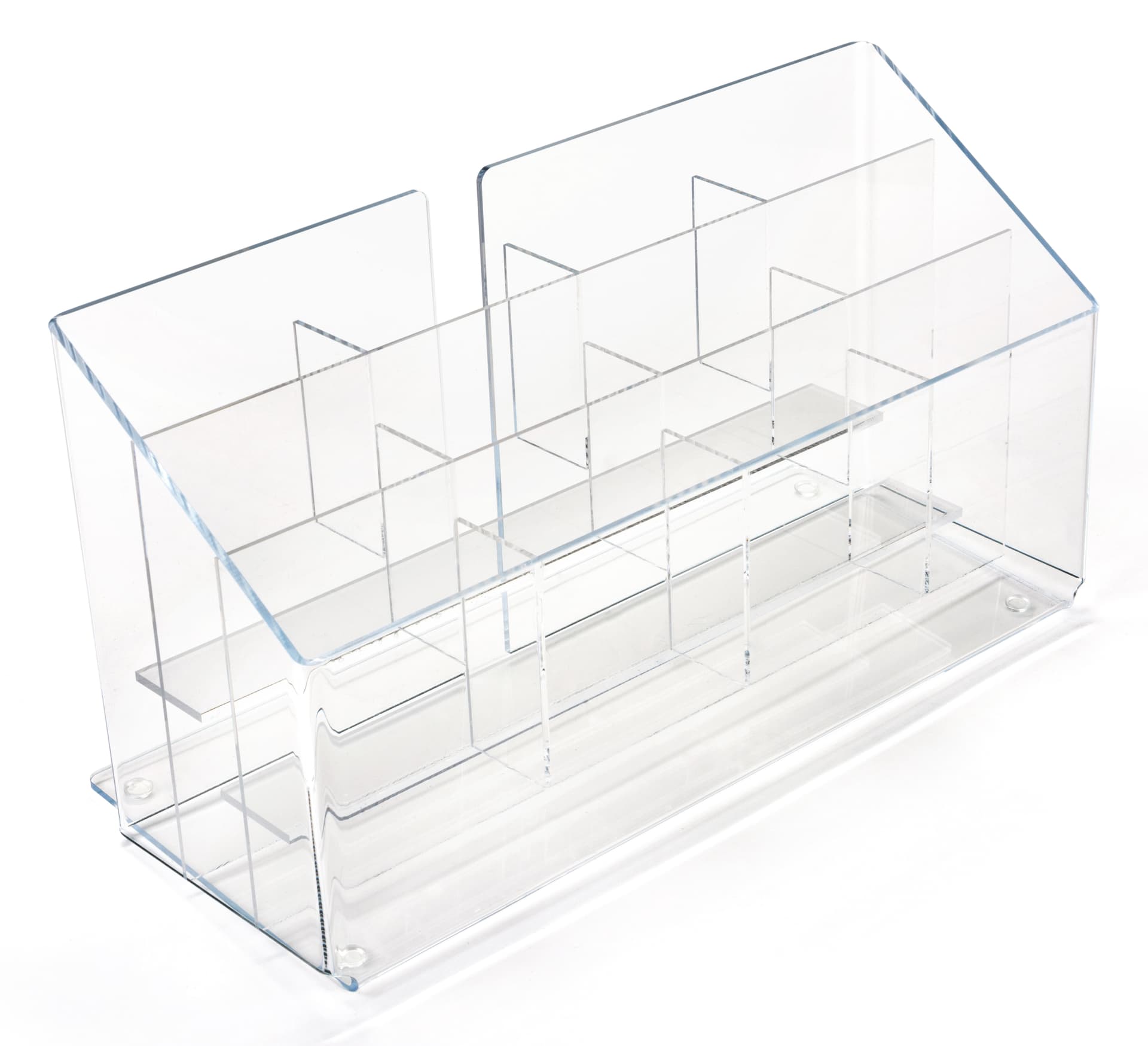 Acrylic Pamphlet Dispenser | Clear 12-Pocket Leaflet Holder | Displays2Go