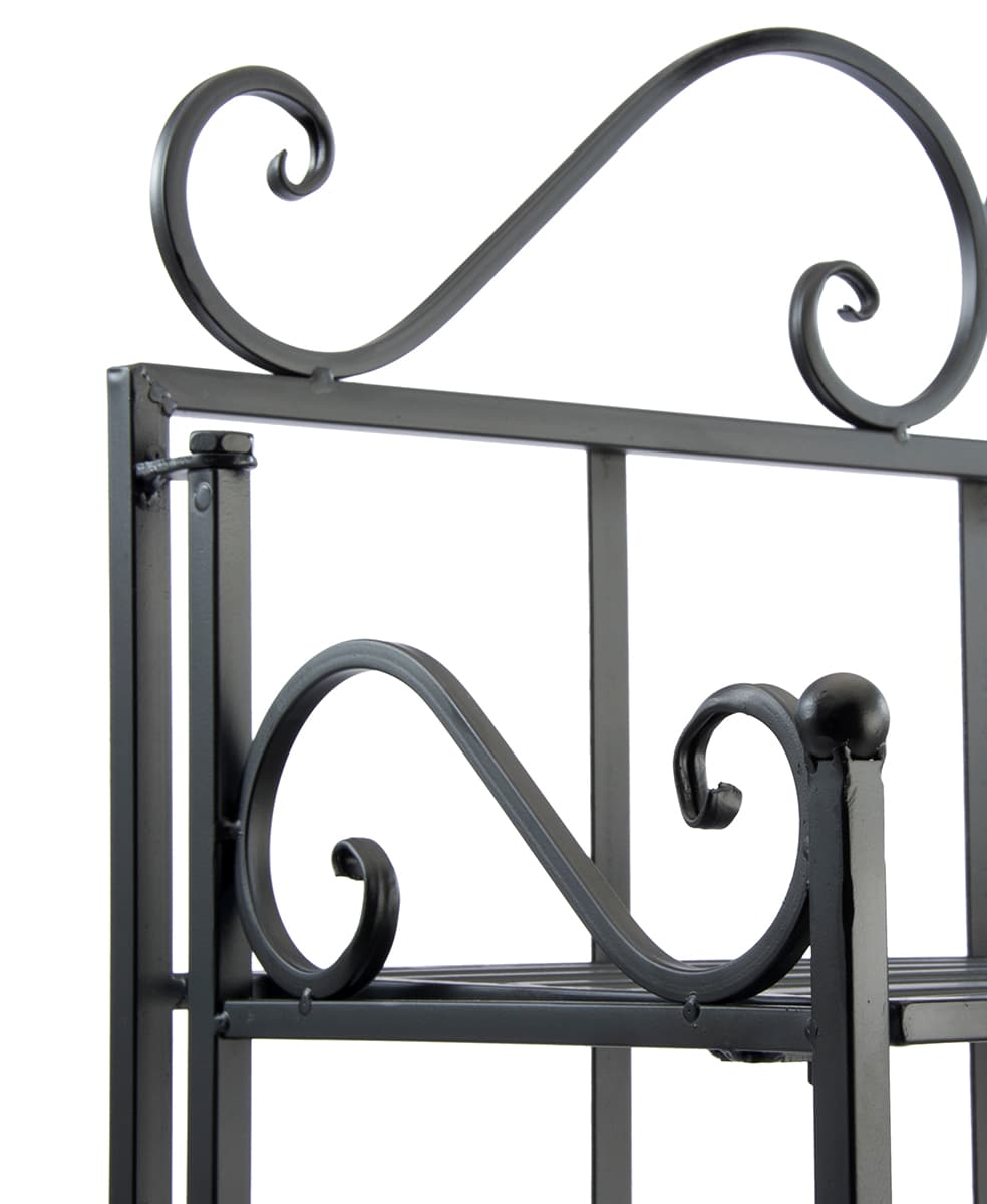 Wrought Iron Ribbon Roll Rack Wrought Iron Rack | (4) Wire Shelves & Stabilizing Levelers | Displays2Go