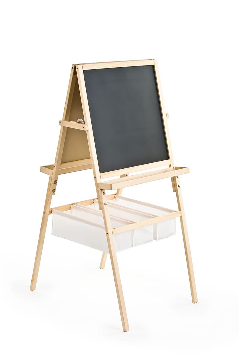 Two Level Eisel Two Sided Easel Features a Chalkboard and Whiteboard for Two Kids ...