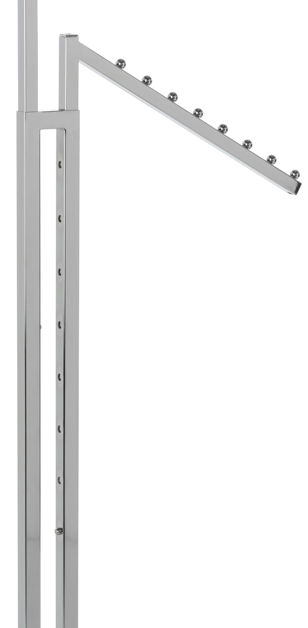 Chrome Waterfall Clothing Rack | Height Adjustable Arms | Displays2Go