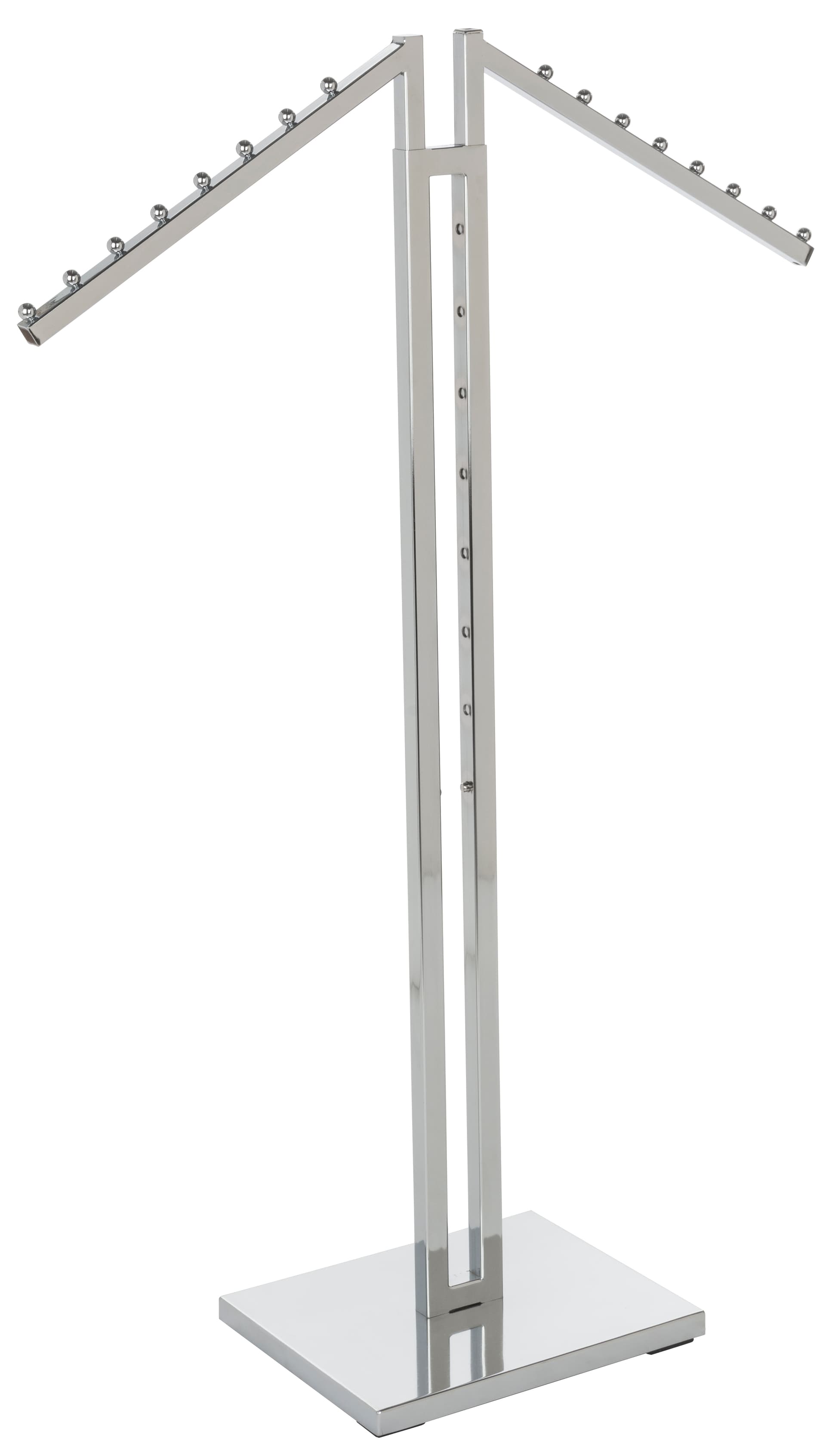 Chrome Waterfall Clothing Rack | Height Adjustable Arms | Displays2Go