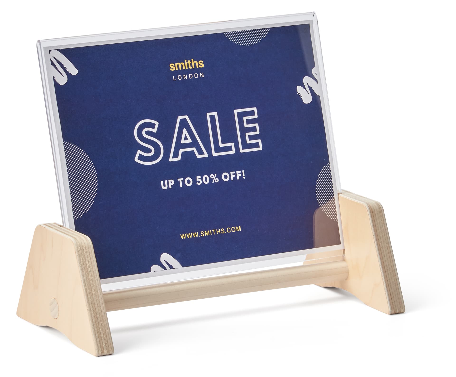 Timber Sign Holder Wood Base Sign Holder | 11