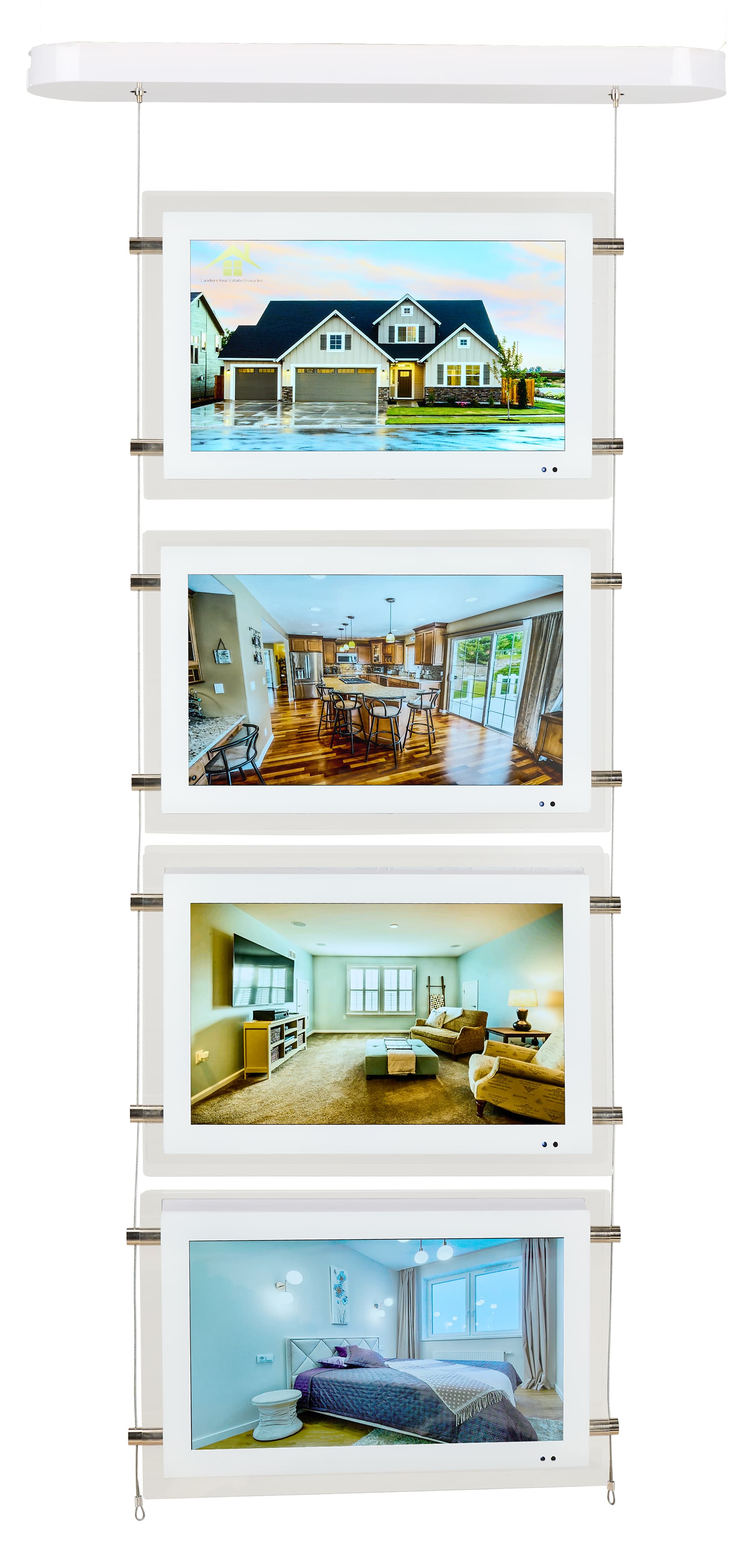 Shallow Window Display Digital Hanging Window Display | Viewable in Direct Sunlight | Displays2Go