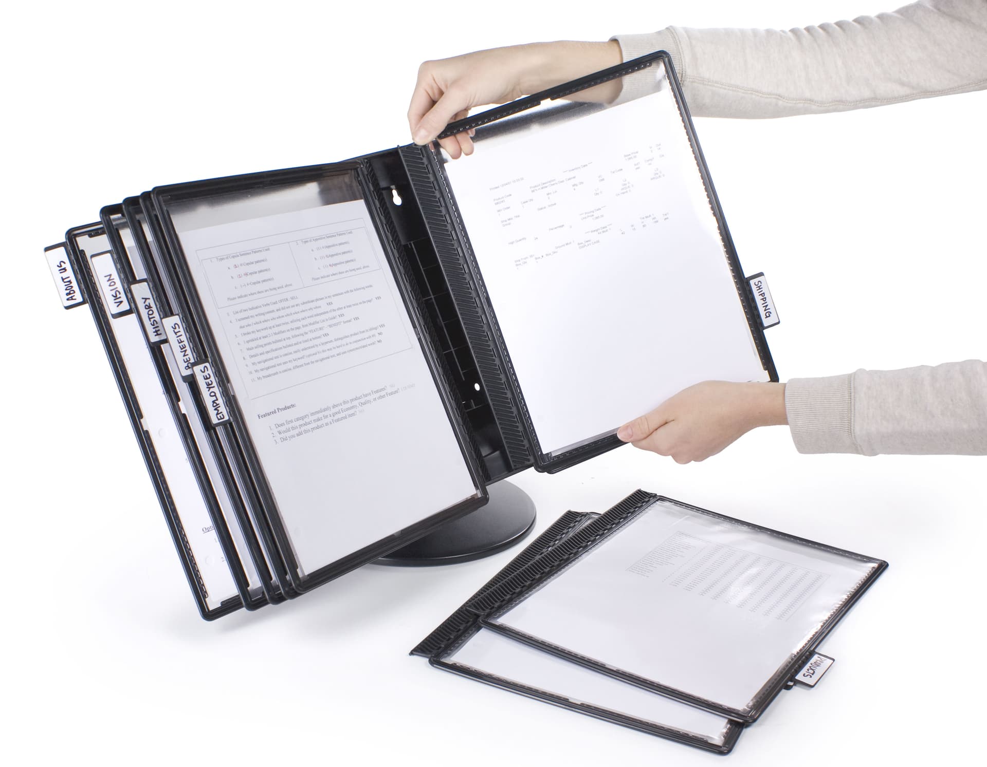 Desktop Reference Format Desktop Reference Guide | (10) Double-Sided Pockets | Displays2Go
