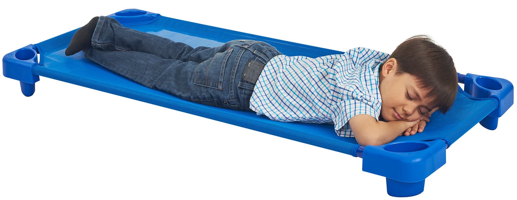 Stacking Cot Stackable Children’s Cot | Easy to Clean Fabric | Displays2Go