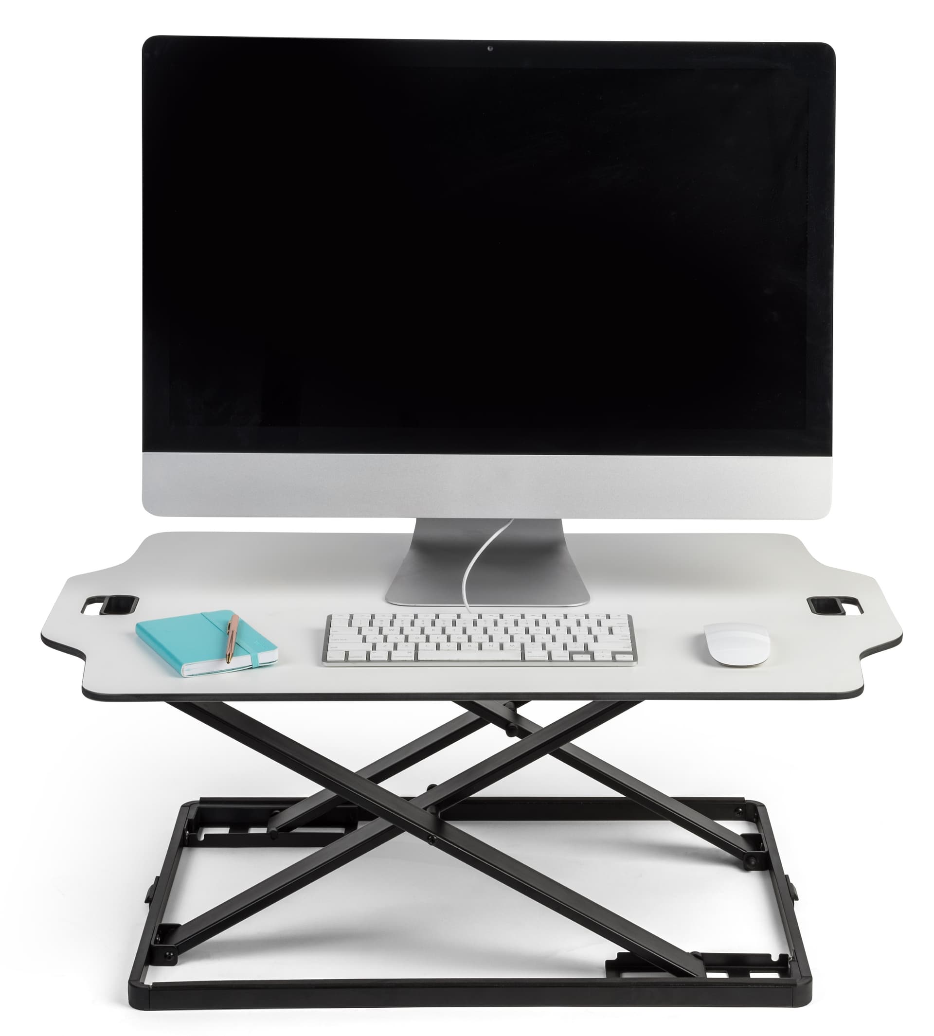 Desktop Case Riser Foldable Desktop Riser | White w/ Steel Frame | Displays2Go