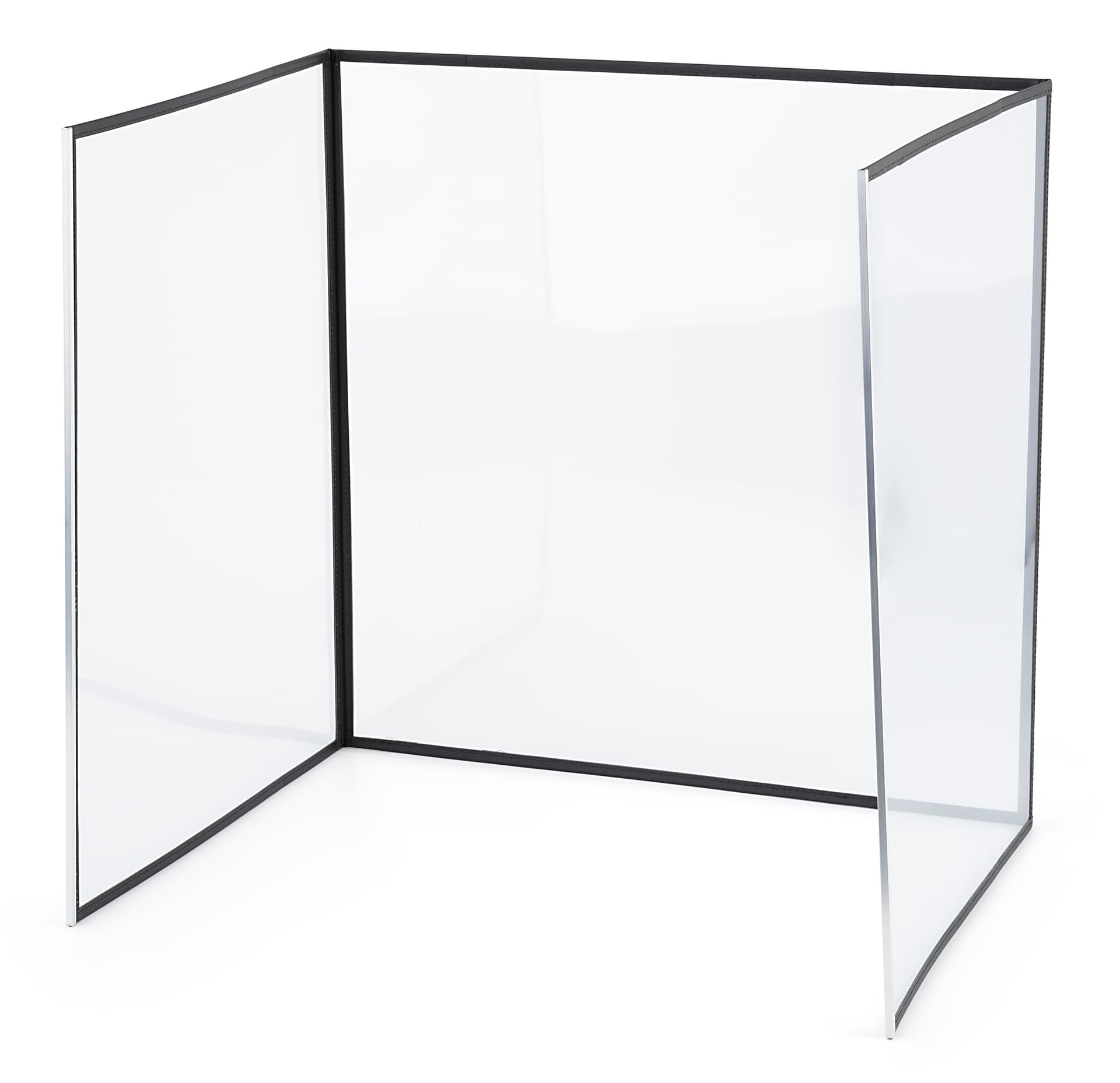 Computer Splash Guard PVC Desktop Splash Shield | Set of 10 Folding Barriers | Displays2Go