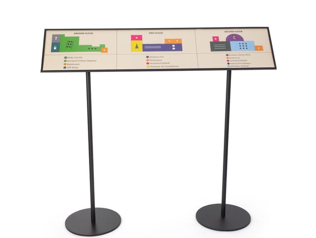 Museum Reader Rail Signage Plate | Features 60-Degree Angle Kit ...