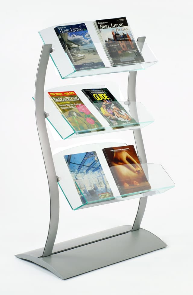 Catalog Stand Modern 3Tiered Literature Holder Displays2Go