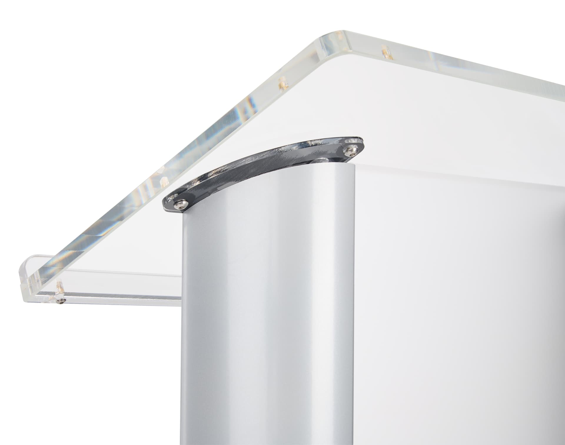 Recycled Plastic Lectern | Frosted Modesty Panel | Displays2Go