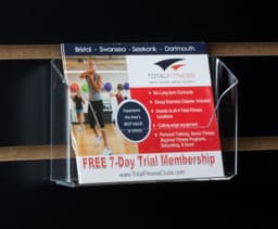 Slatwall Postcard Rack | Clear Acrylic Design | Displays2Go