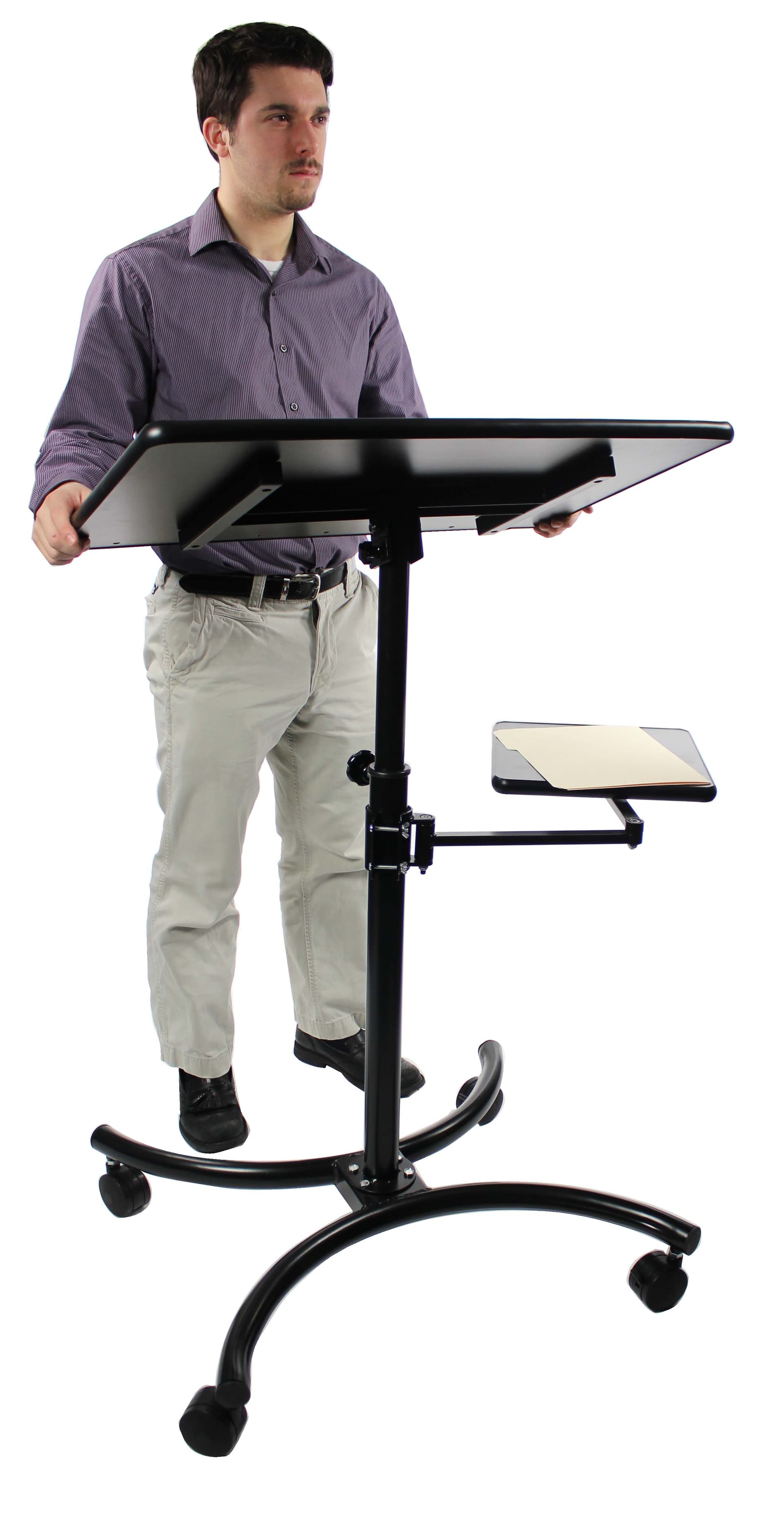 Tech Stand Mobile Computer Stand | Height Adjustable Laptop Shelf | Displays2Go