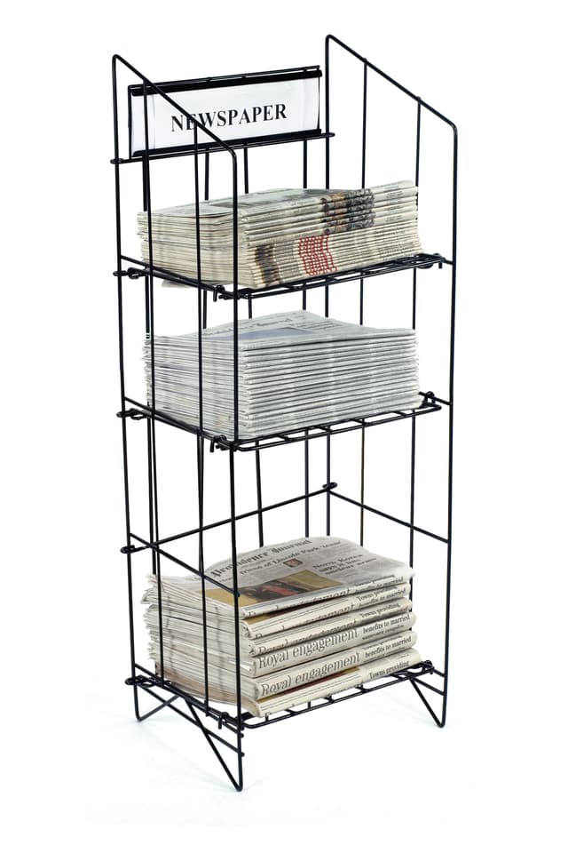 Newspaper Rack | (3) Shelf Display for Convenience Stores | Displays2Go