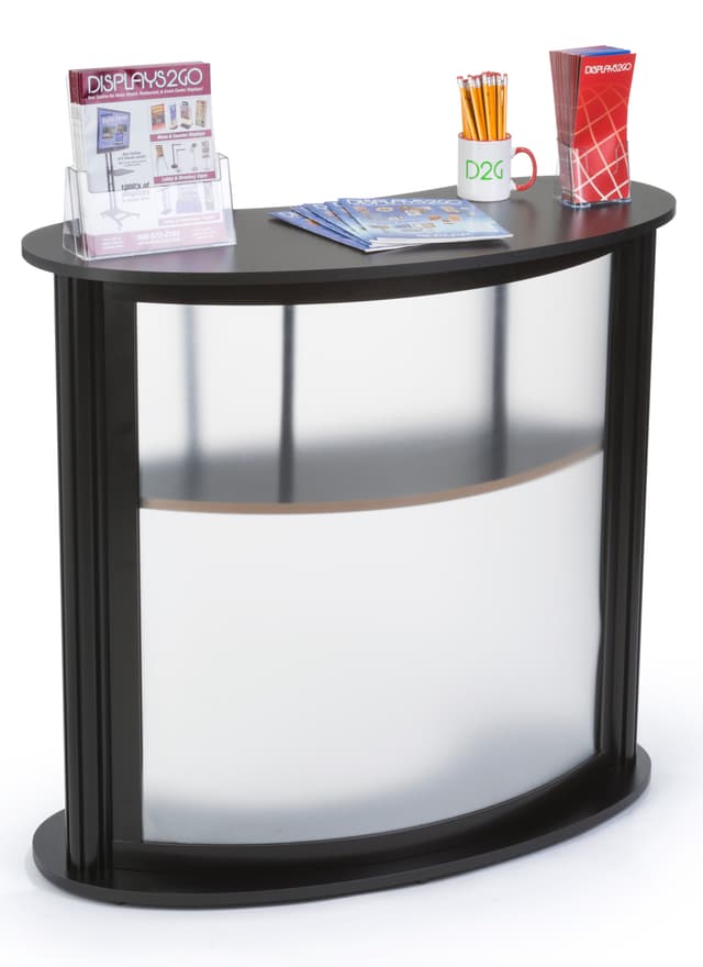 Pvc Counter Display Rounded Modular Trade Show Counter | PVC Lens Front | Displays2Go