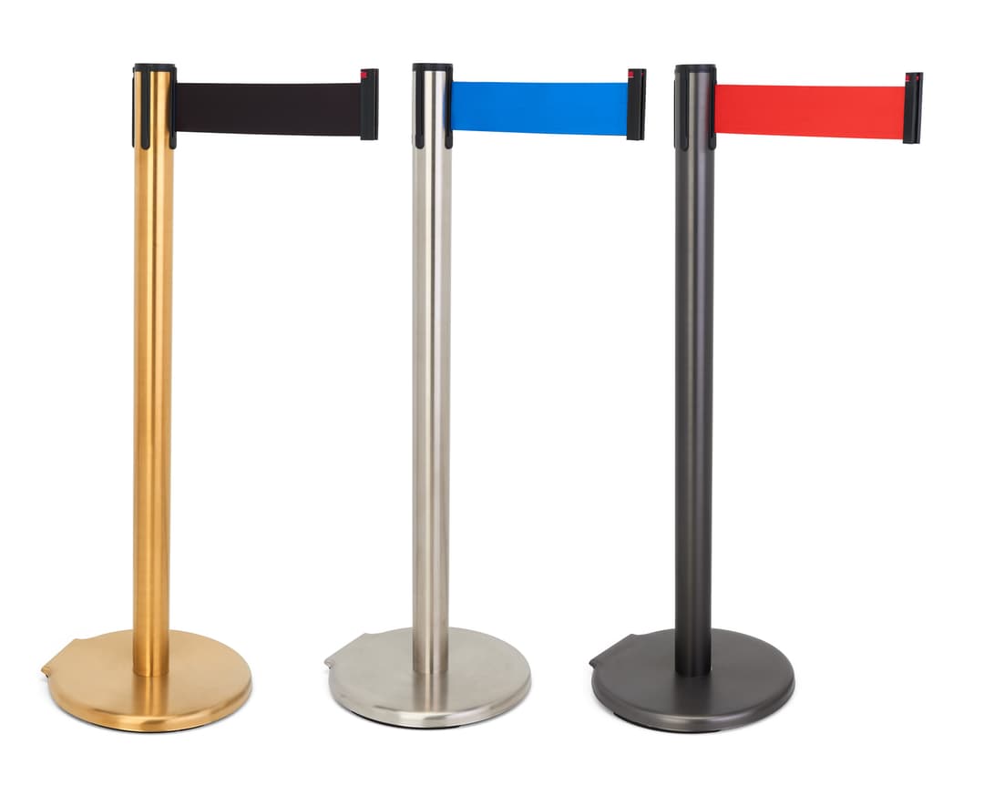 Retractable Belt Stanchions Multiple Finish And Color Options retractable-belt-stanchions-multiple-finish-and-color-options