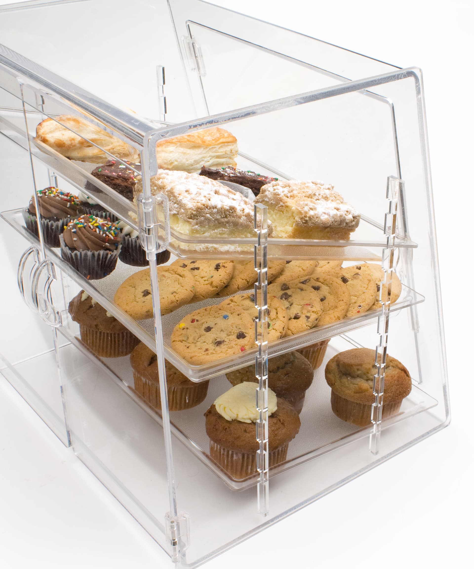Roll Food Display Front & Rear Loading Bakery Display | Removable Trays | Displays2Go