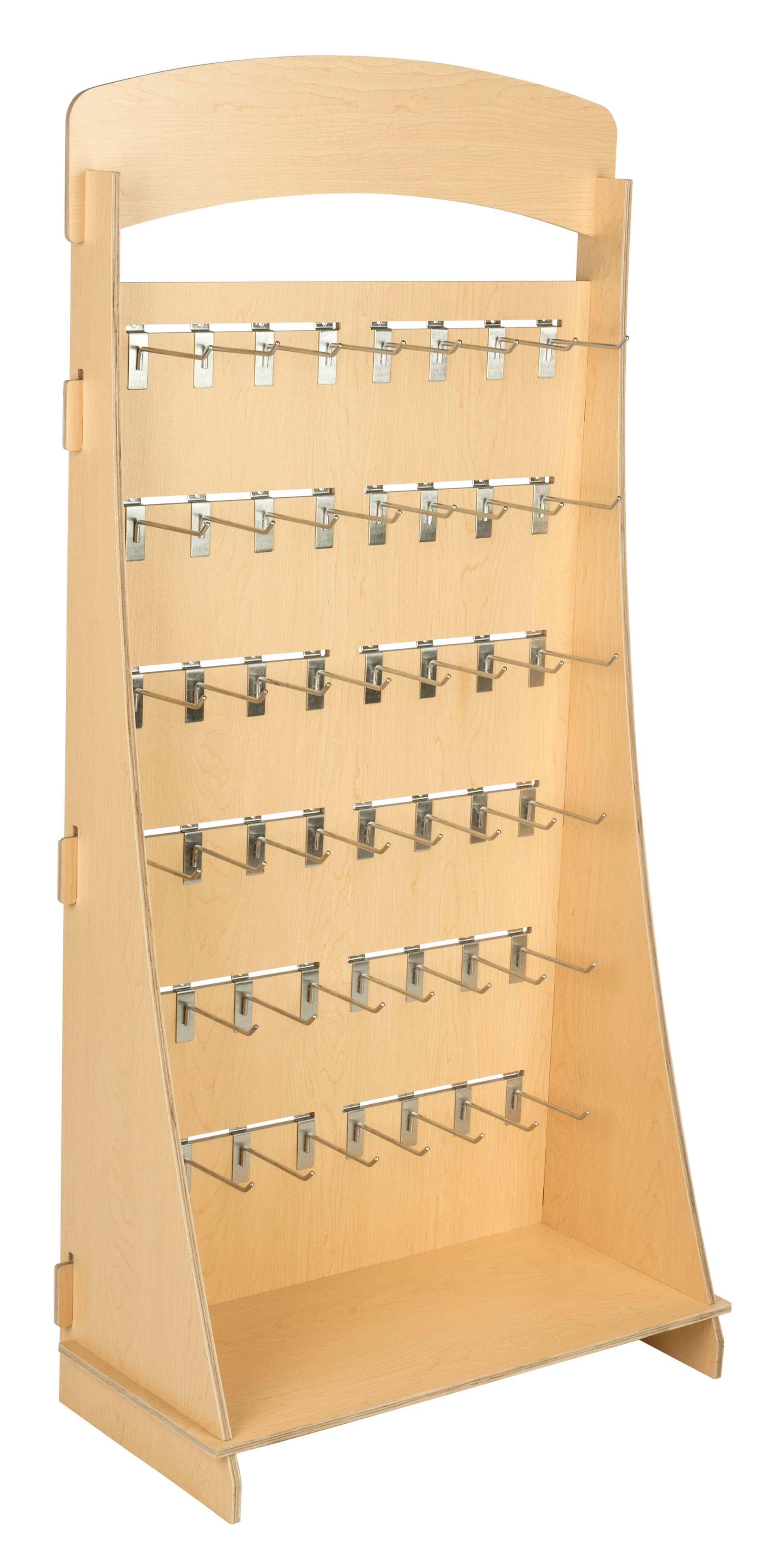 Slatwall Clips Display Freestanding Slatwall Display with 6” Chrome Hooks | Displays2Go