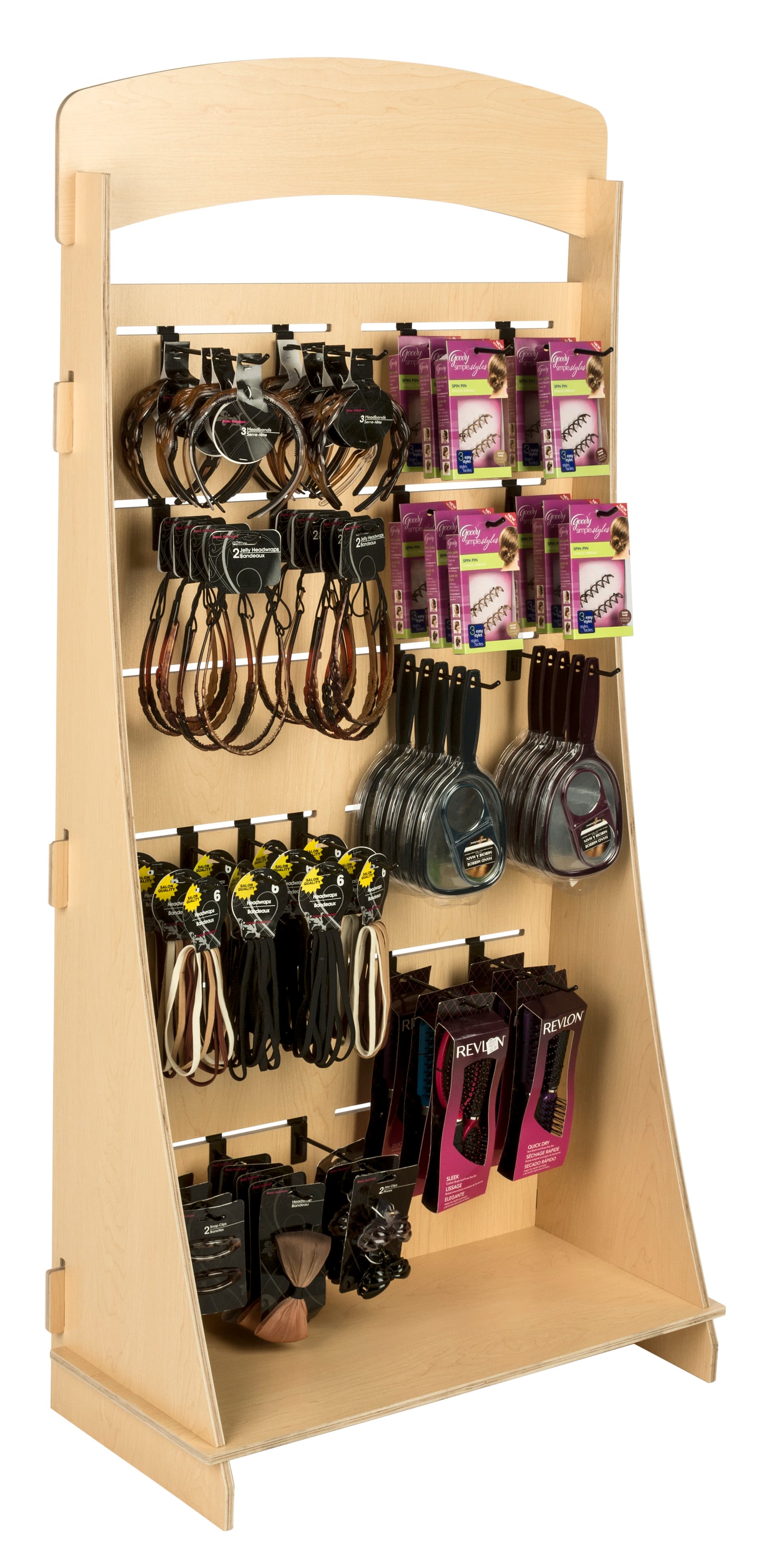 Slatwall Clips Display Freestanding Slatwall Display with 8” Black Hooks | Displays2Go