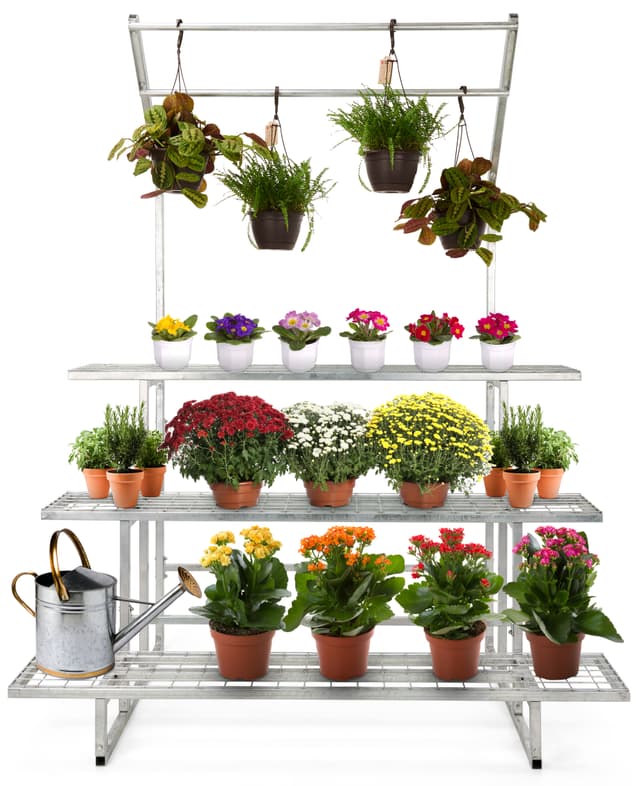 Garden Center Racking Steel Nursery Plant Rack | Commercial Grade Galvanized Steel | Displays2Go