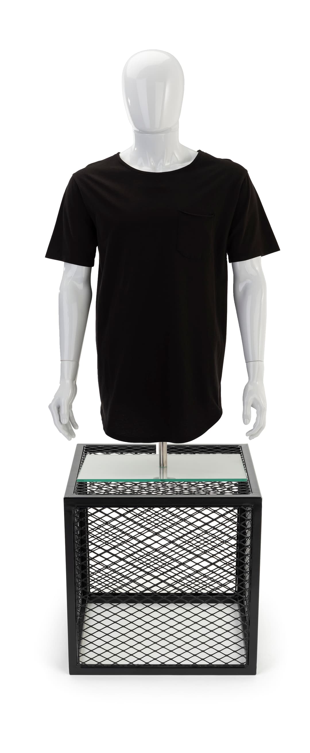 Rectangular Iron Mesh Riser Box | 14-Inch Cube | Displays2Go