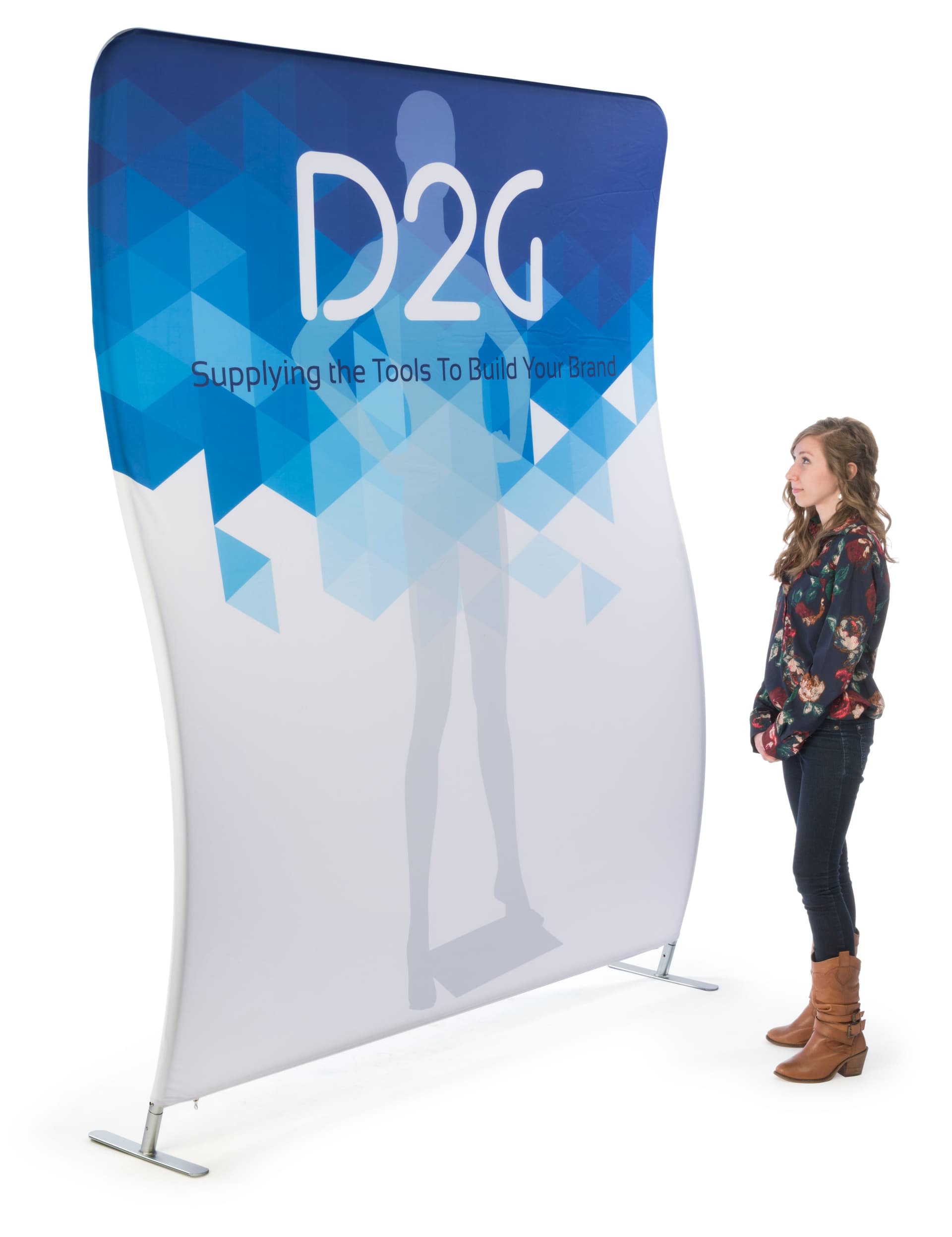 Pin5 Wave Backdrops Single Sided 6’ Wide Wave Backdrop | Custom Graphic Printing | Displays2Go