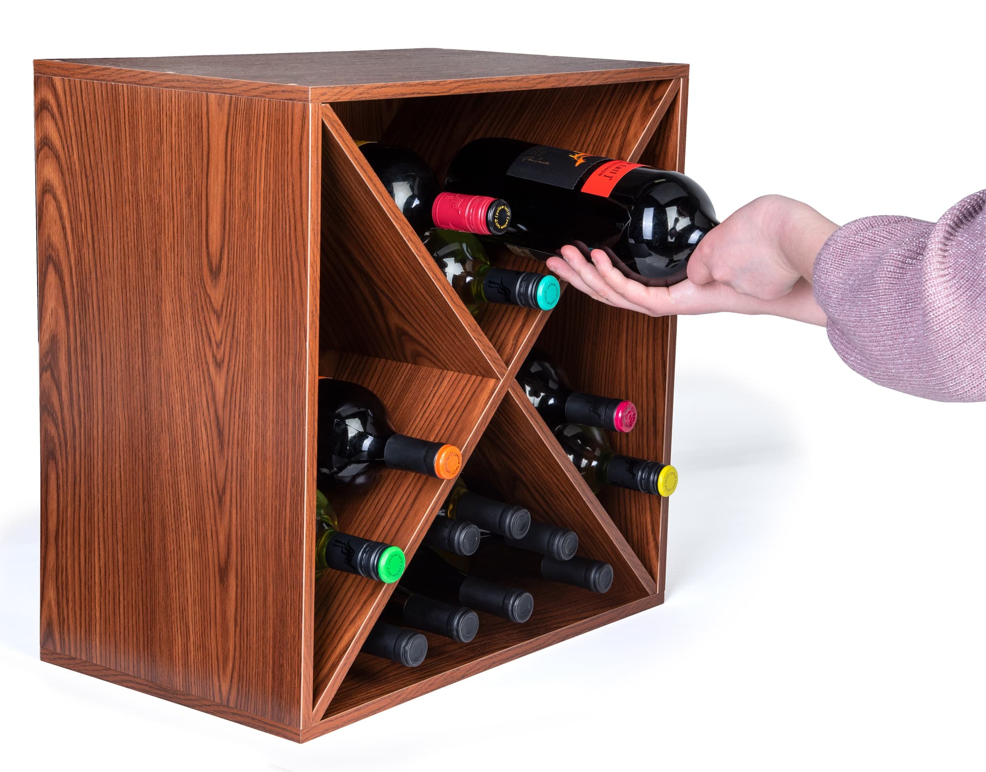 Wine Rack Storage Cube | Stackable Design | Displays2Go