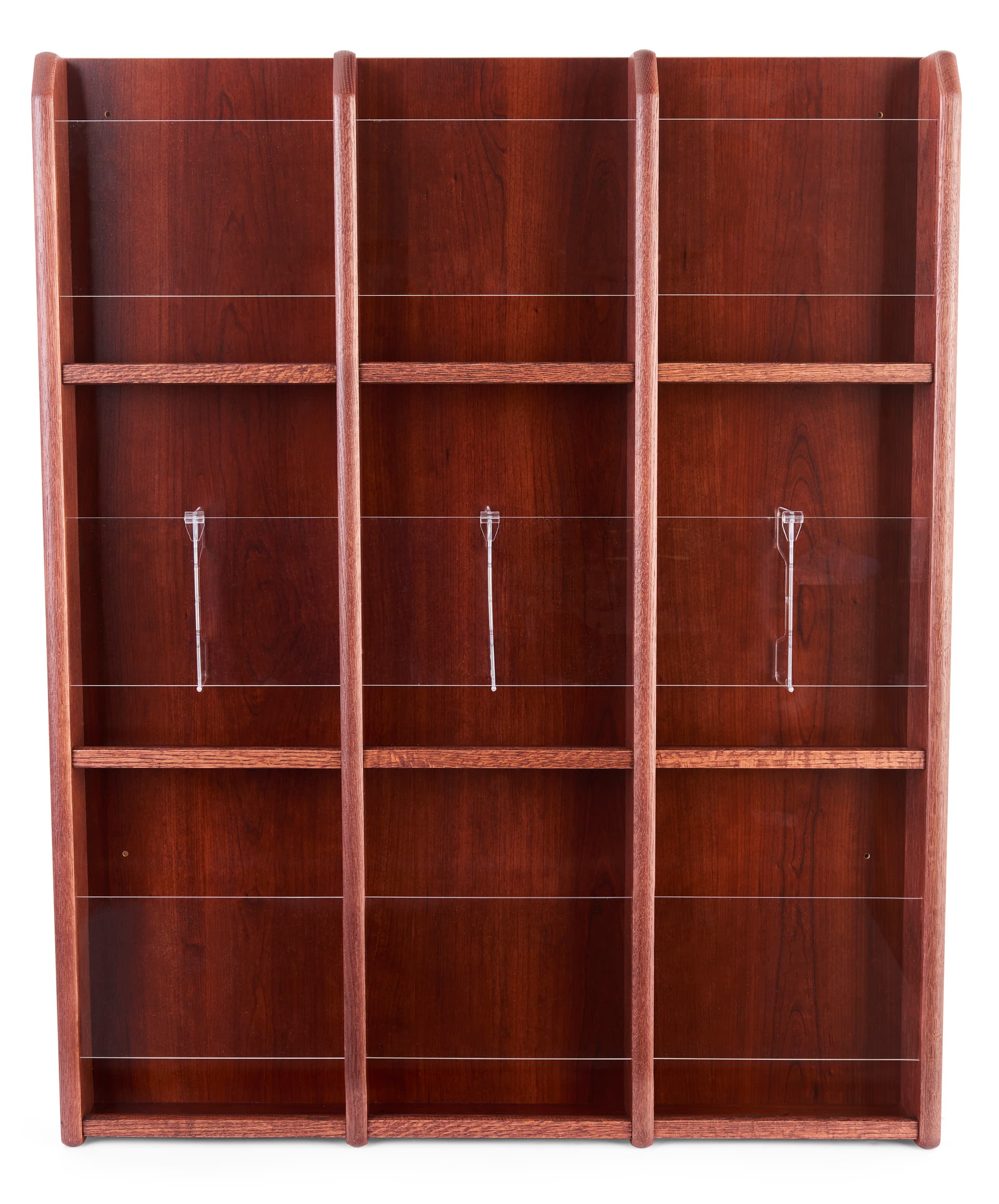Adjustable Magazine Racks Adjustable Magazine Rack | Mahogany Finish Holder for Periodicals ...