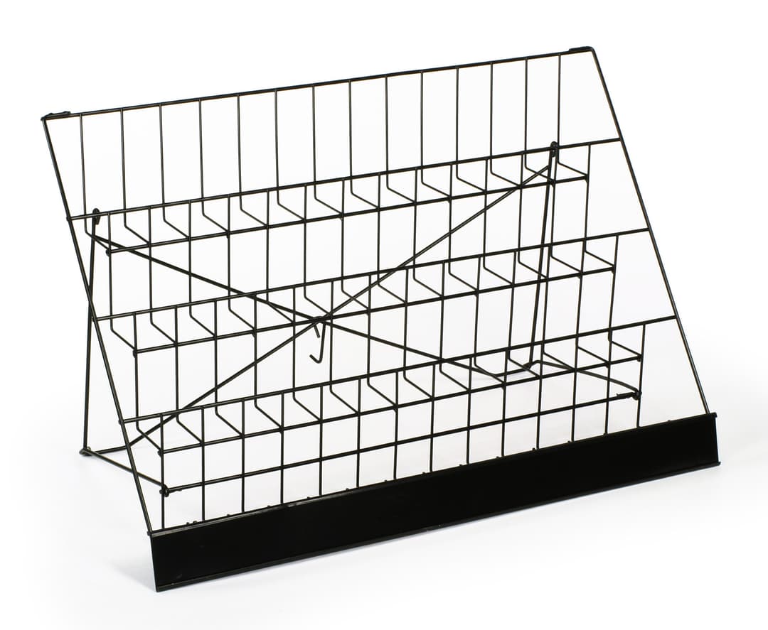 Wire Literature Racks Wire Countertop Rack | Adjustable Slots for Magazines & Brochures ...